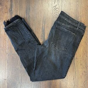 White House Black Market Classic-Rise Lace-Hem Skinny Ankle SZ 10L